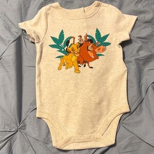 Disney Baby Simba and Pumbaa Cream Bodysuit 12-18M